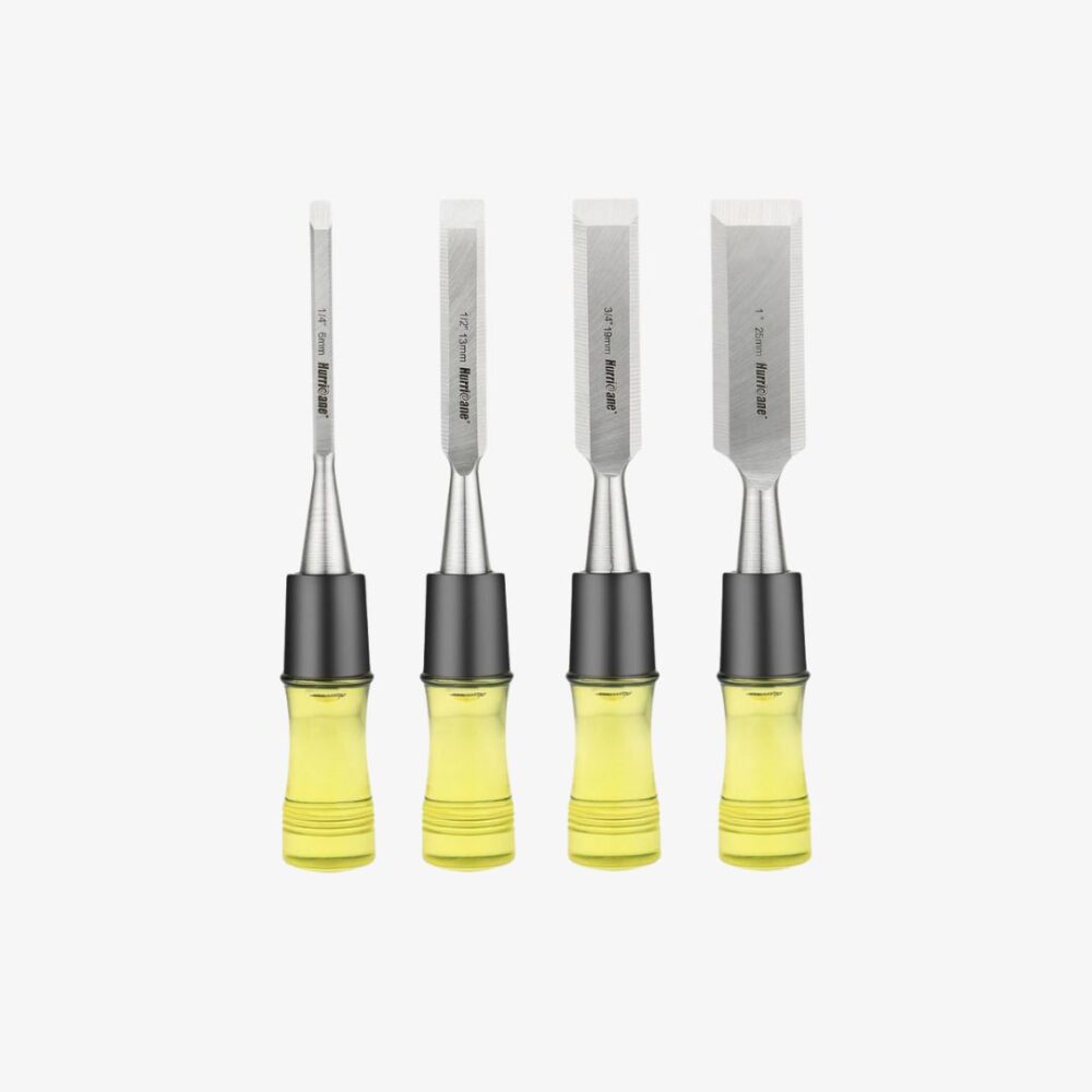 HURRICANE 4 Piece Wood Chisel Set for Woodworking