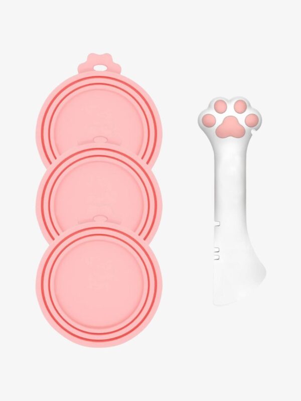 3 Pcs Pet Food Can Lids & One Can Spoon